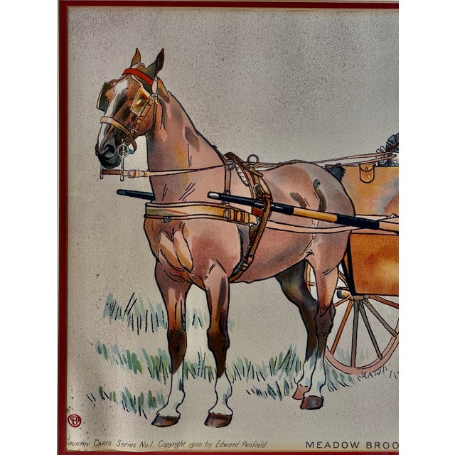 Pair Framed Edward Penfield “Country Carts” Equestrian Color Lithographs, 1900 For Sale In New York - Image 6 of 18
