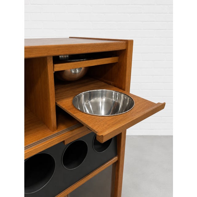 Mid Century Modern Danish Teak Dry Bar Cabinet by Poul Heltborg, C. 1960’s For Sale - Image 10 of 15