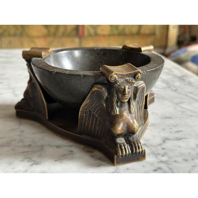 Early 20th Century Bronze and Serpentine Ashtray attributed to Albin Müller, 1920s For Sale - Image 15 of 15
