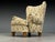 Mid-Century Modern Danish Cabinetmaker, Large Wingback Chair, Floral Fabric, Wood, Denmark, 1950s For Sale - Image 3 of 11
