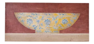 Oil Painting Still Life on Burlap, in the Fresco Style