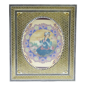 Persian Khatam Inlaid Artwork Faux Ivory – Original, Signed