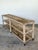 Vintage Rustic Plank Wood Three Tier Console on Casters For Sale In West Palm - Image 6 of 12