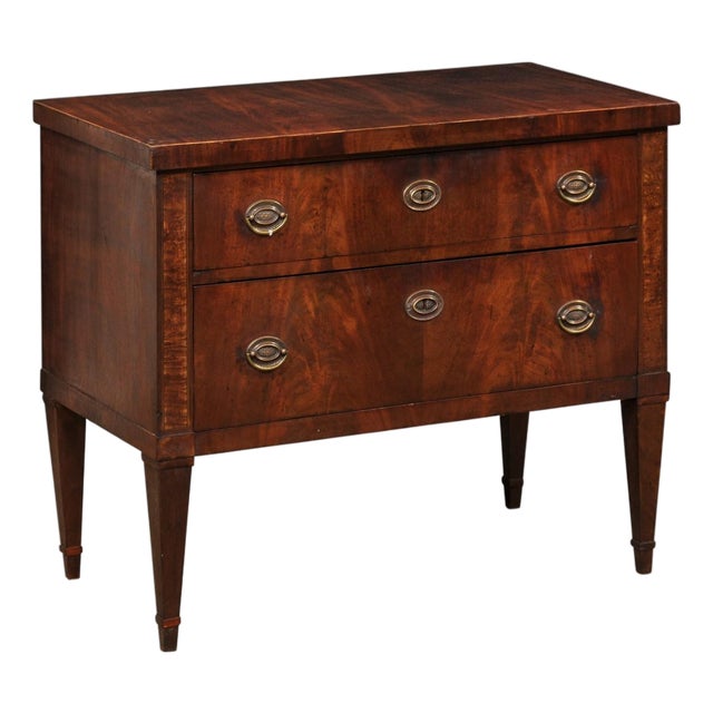 Italian Chest W/ Bookmatch Veneers, 1960's For Sale