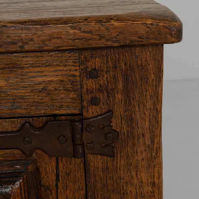 1970s French Baroque Oak Buffet With Iron Hardware For Sale In Greensboro - Image 6 of 18