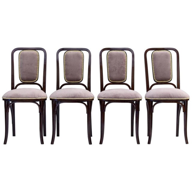 Art Noveau Bentwood Chairs from Thonet, 1905, Set of 4 For Sale - Image 11 of 11