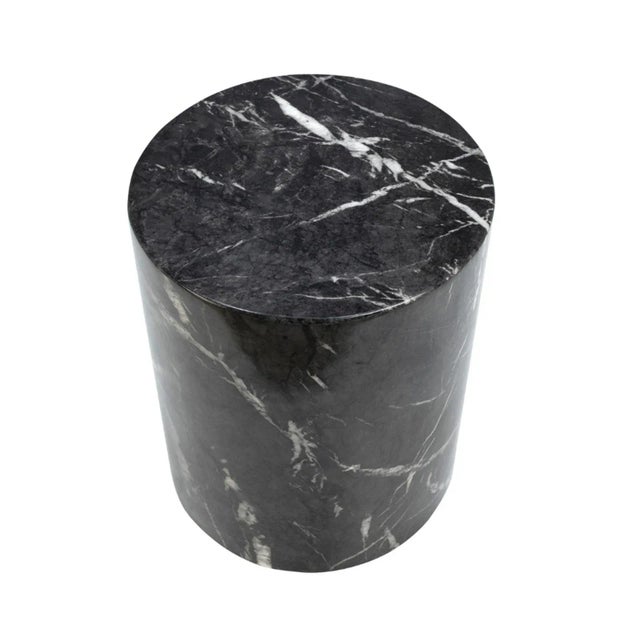 Hydro Black Marble Side Table For Sale - Image 4 of 4