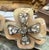 Late 19th Century Antique Edwardian Mother-of-Pearl Clover Hatpins With Cut Glass & Original Acorn Caps — Pair, C. 1895-1915 For Sale - Image 5 of 12