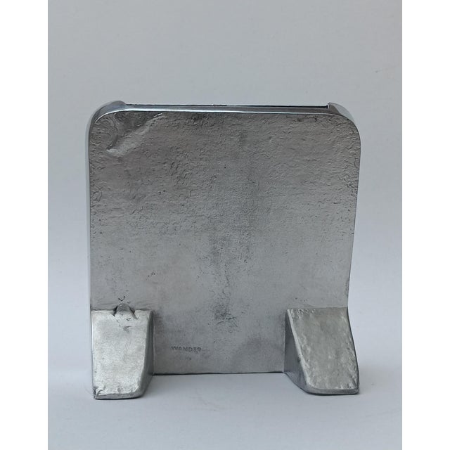 Brutalist Brass and Aluminium Photo Frame from B.A. Wander, 1990s For Sale - Image 4 of 6