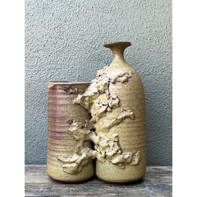 Vintage Original Studio Pottery Vase For Sale - Image 11 of 12