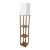 Modern Wood Frame Shelf Floor Lamp – 3 Tiers For Sale