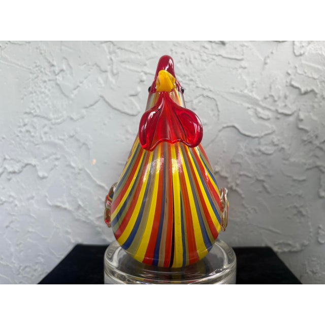 Lenox Hand-Blown Multicolor Art Glass Rooster Figurine For Sale In Orlando - Image 6 of 8