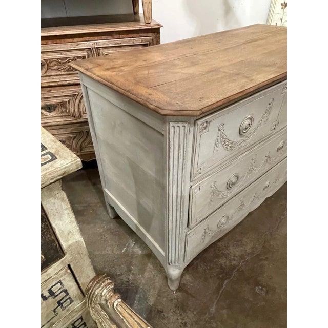 French Painted Oak Commode For Sale In Dallas - Image 6 of 8