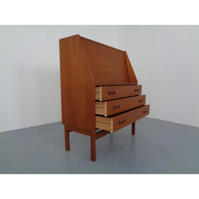 Brown Danish Teak Secretaire from Dyrlund, 1960s For Sale - Image 8 of 18