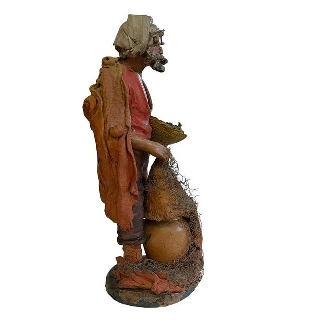 Terracotta Statue of Fisherman, 1990s For Sale - Image 3 of 8