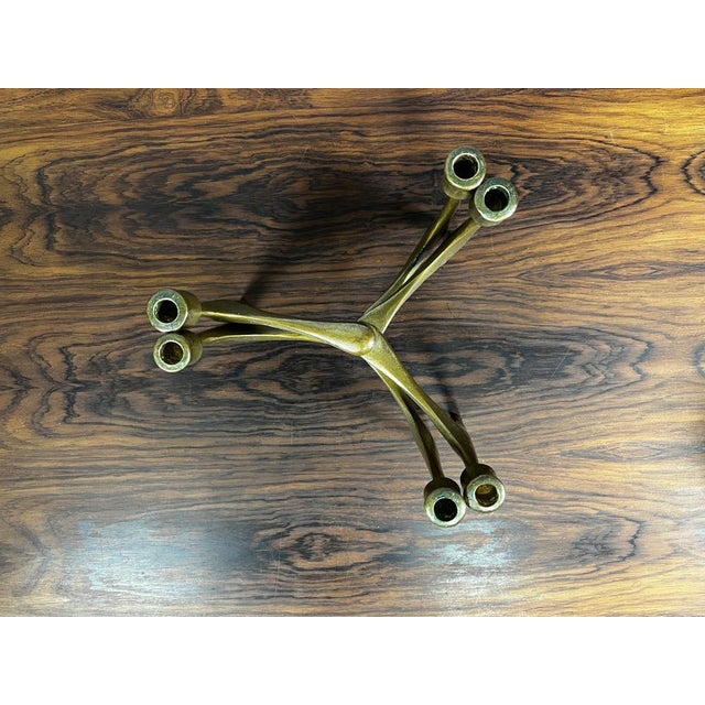 Brutalist German Brutalist Candleholder in Bronze by Michael Harjes, 1960 For Sale - Image 3 of 14