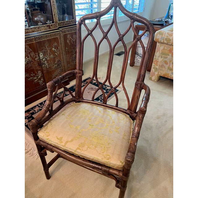 McGuire Vintage Bamboo and Ratan Dining Room Set For Sale In San Francisco - Image 6 of 11