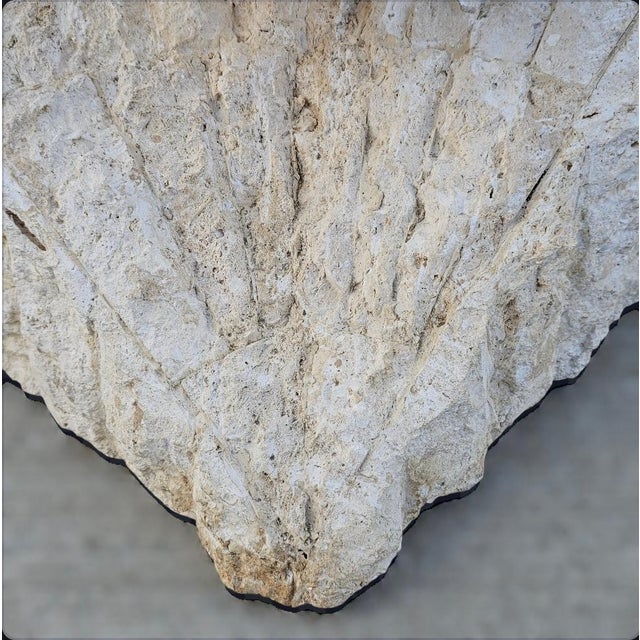 Ivory Mid Century Tessellated Stone & Glass Coffee Table For Sale - Image 8 of 12