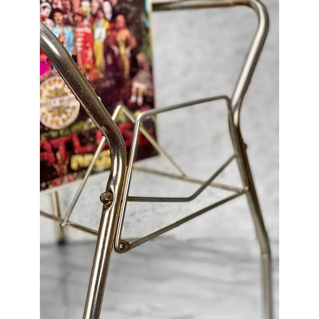 Mid-Century Atomic Gold Aluminum Vinyl Record Holder Stand Caddy For Sale - Image 4 of 8