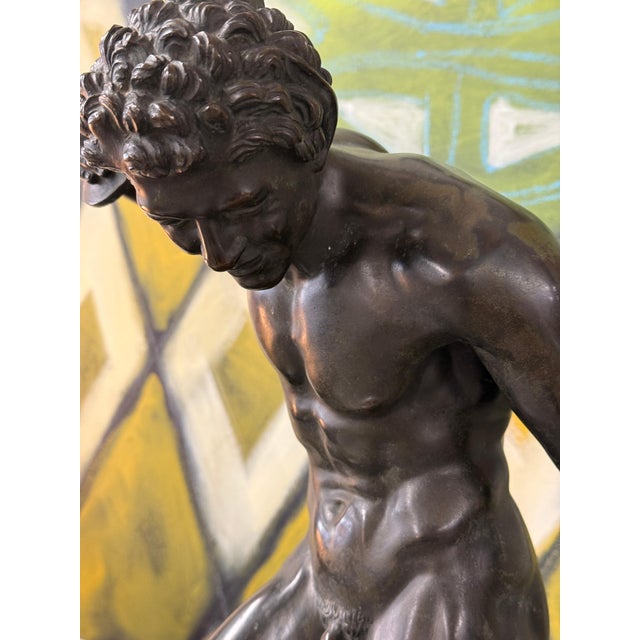 19th Century Grand Tour Neo Classical Bronze of Dancing Faun with Cymbals For Sale In Palm Springs - Image 6 of 18
