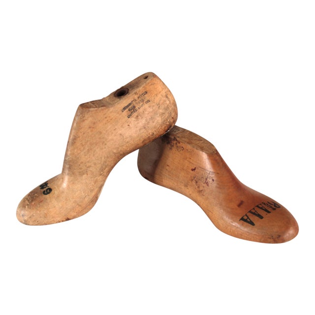 Wooden Cobbler's Shoe Forms - A Pair For Sale