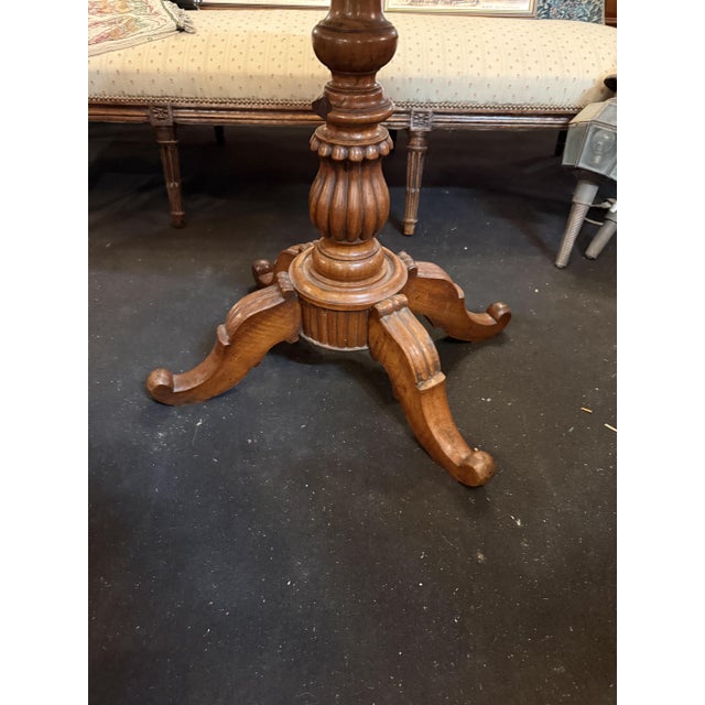 Louis Philippe Walnut Side Table For Sale - Image 4 of 6