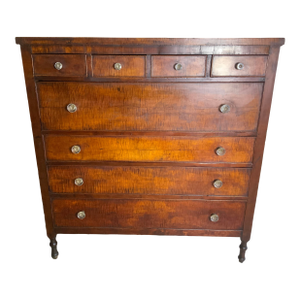 American 19th Century Curly Maple Chest