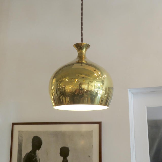 Metal Brass Pendant Lights by Helge Zimdal for Falkenbergs Belysning, 1960 For Sale - Image 7 of 11