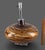 Late 20th Century Late 20th Century Mid-Century Modern Art Glass Brown Swirl Lucite Base Table Lamp For Sale - Image 5 of 9