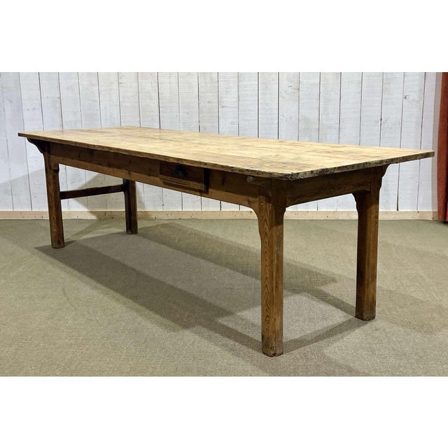 Early 20th Century Fir Farmhouse Table For Sale - Image 10 of 18