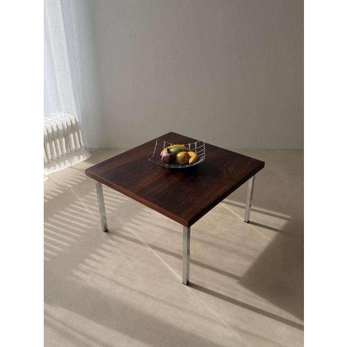 Vintage Coffee Table in Rosewood and Chrome, 1960s For Sale - Image 9 of 9