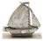 Silver Sailboat Miniature Figurine For Sale