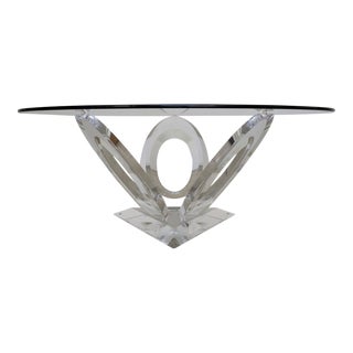 Postmodern Lucite Sculptural Coffee Table For Sale