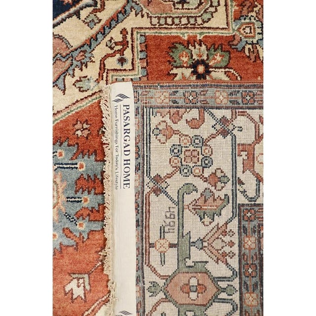 Serapi Wool Rust Area Rug-14' 0" X 14' 0" For Sale - Image 4 of 5