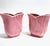 Pair of Pink Art Deco Style Ceramic Vases – Fluted Nautilus Hollywood Regency Planters For Sale - Image 4 of 8