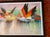 Textile “Flamingos in Flight” | Large Abstract Flamingo Painting by Michael Moulton, 44” W For Sale - Image 7 of 12