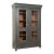 Late 19th Century Gray Pine Bookcase Display Cabinet With Glass Doors For Sale