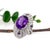 22cts Zambian Amethyst Ring With Earth Mined Diamond Accents in 14k Solid Gold, Size 6.75 For Sale In Columbus - Image 6 of 7