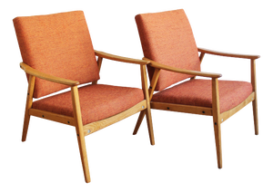 Mid-Century Armchairs, Former Czechoslovakia, 1960s, Set of 2