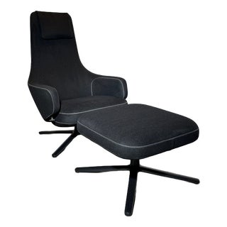 Set of Repos Lounge Chair and Ottoman by Antonio Citterio for Vitra For Sale