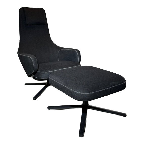 Set of Repos Lounge Chair and Ottoman by Antonio Citterio for Vitra For Sale