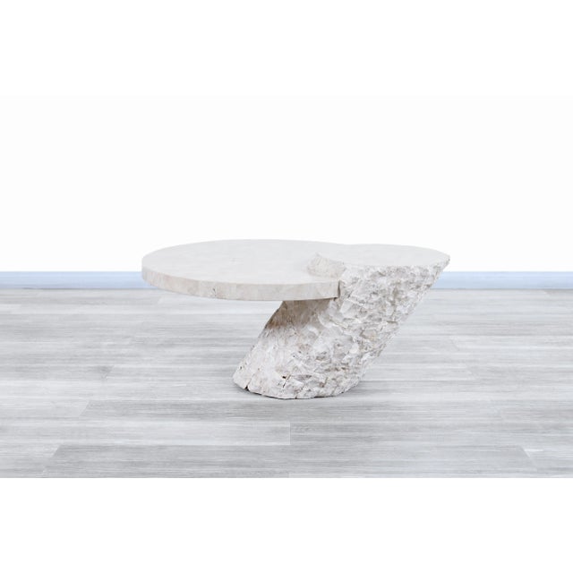 Vintage Tessellated Stone Coffee Table and Side Tables - Set of 3 For Sale In Los Angeles - Image 6 of 9