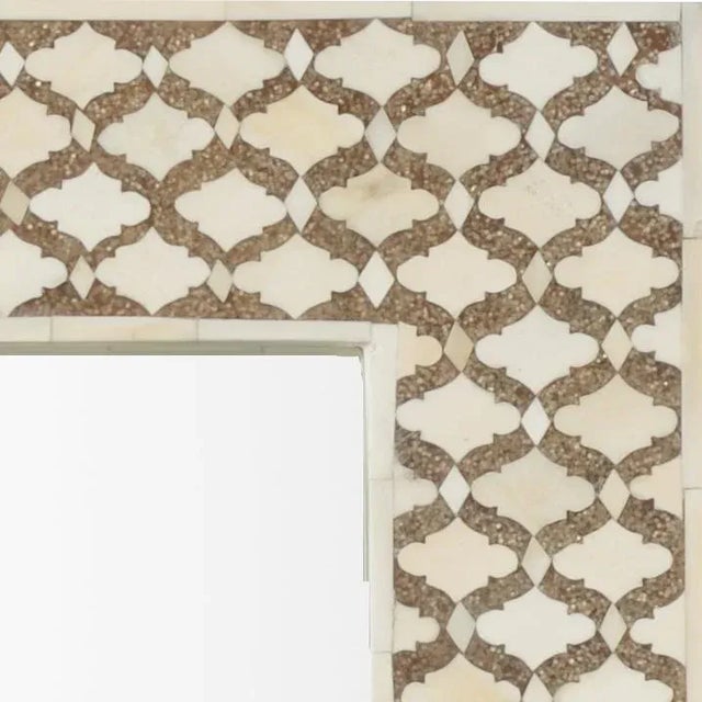 Enhance your artistic style with our Elgon Mirror. Featuring bone inlay hand placed in a quatrefoil pattern, this 48"...
