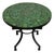 Outdoor Round Emerald Green Mosaic Side Table For Sale
