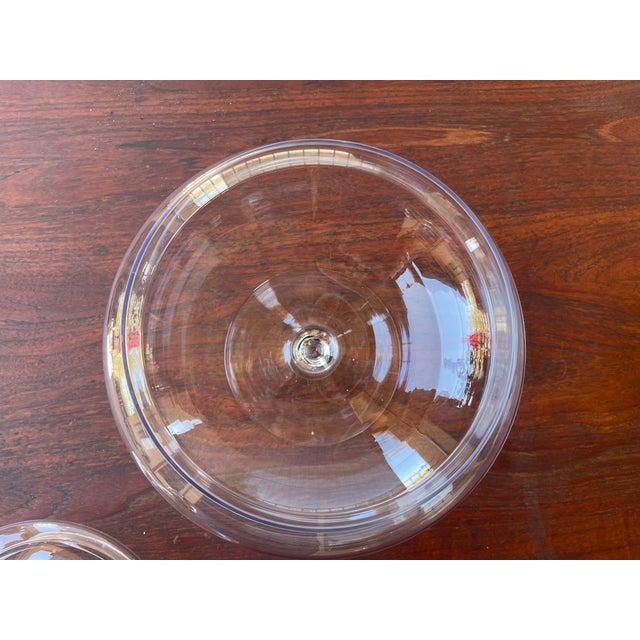 1980s Mid Century Large Clear Glass Apothecary Jar With Lid - 14"h 10"d For Sale - Image 5 of 6