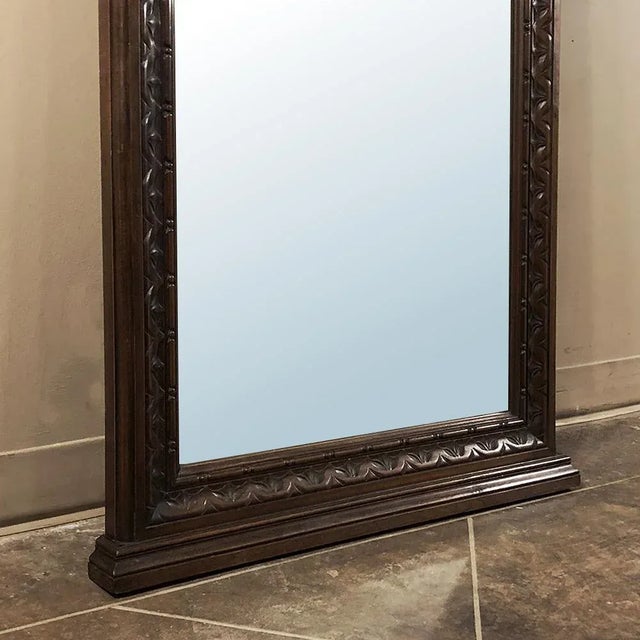 Baroque Antique Italian Baroque Walnut Mirror For Sale - Image 3 of 13