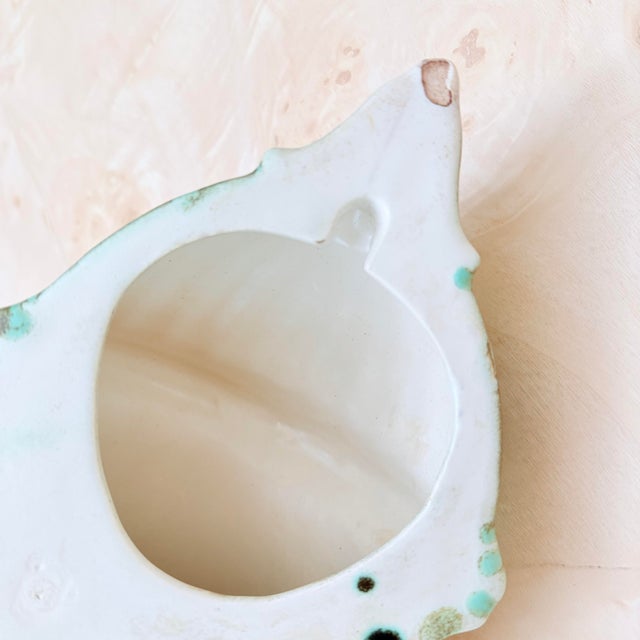 Vintage Royal Haeger Mint Green Lion Head Wall Lavabo – 1960s Mediterranean Revival Ceramic Fountain For Sale - Image 9 of 9
