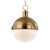 Industrial Lambert 1 Light Pendant - Aged Brass For Sale - Image 3 of 3