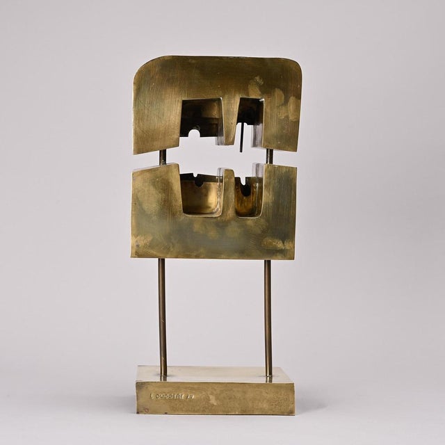 Gold Lyse Oudoire, Brass Sculpture, 1970s, Brass For Sale - Image 8 of 14