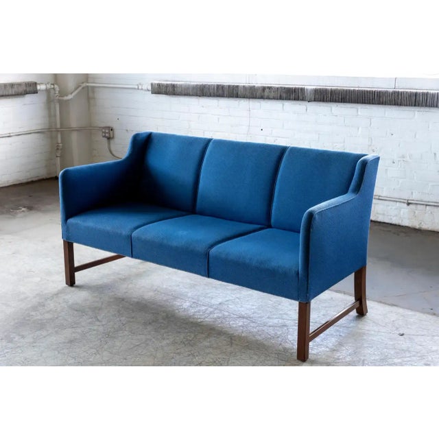 Danish 1940's Settee Similar to Ole Wanscher For Sale - Image 13 of 13
